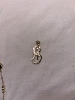 E Gold Plated Pendant