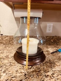 pottery Barn multi pillar hurricane bougeoir lampe