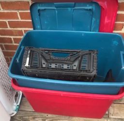 organizers with lids;ReD;Blue