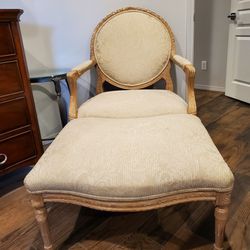 Chair And Matching Ottoman