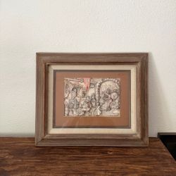 Anton Pieck 3D Decoupage Shadow Box Framed Art