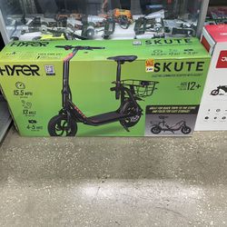 Hyper Skute Electric Commuter Scooter With Basket 15.5 MPH 