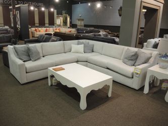 Jonathan Louis Wilshire White Sand 3 Piece Corner Sectional