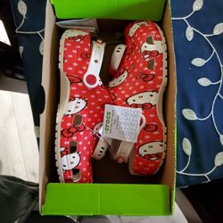 Hello Kitty Crocs W8/M6 Red Classic Croc
