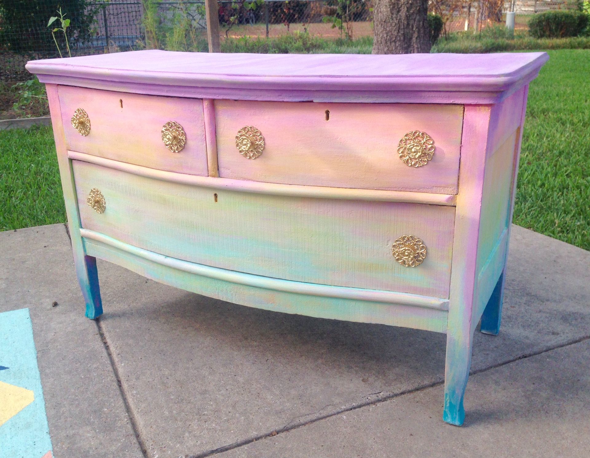 Unicorn rainbow dresser
