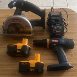 Ryobi drill and saw