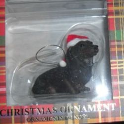 Sandicast Black Weiner Dachshund Dog Christmas ornament