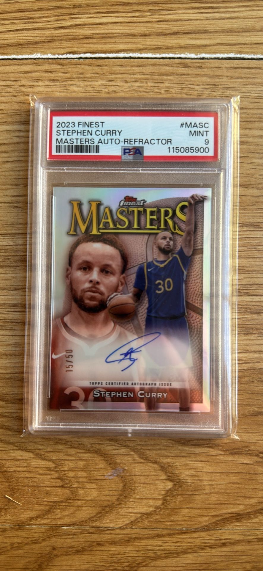 2023 Stephen Curry Masters Auto-Refractor Numbered/50