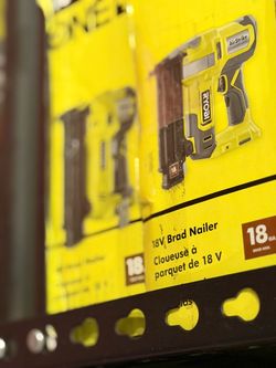 18 gauge Ryobi 18 volt cordless Brad nailer
