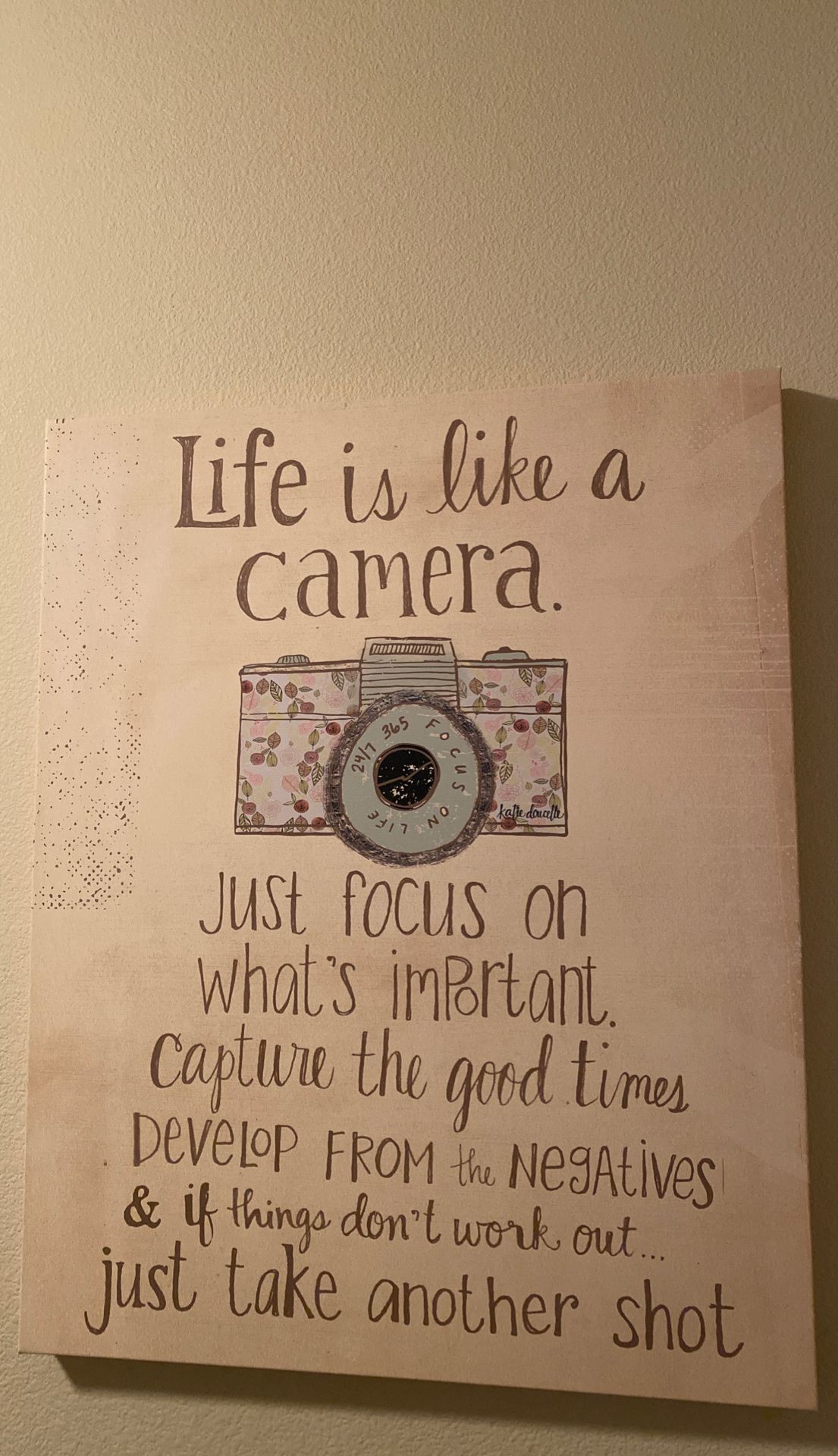 Quote art - Life is like a camera...