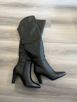 New Black leather boots