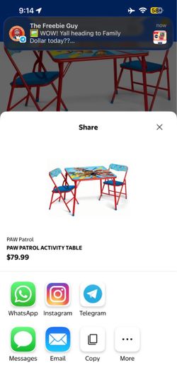 Paw patrol toddler table