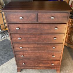 Solid Wood 7 Drawer Highboy Dresser Chest of Drawers 