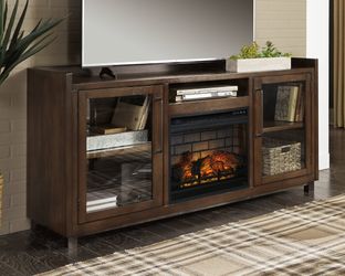Starmore Black 70" TV Stand w/ Electric Fireplace