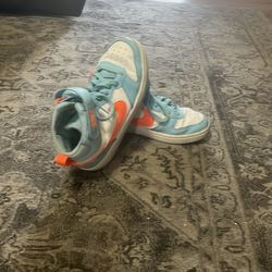 Blue and orange Nike