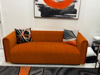 Orange couch set