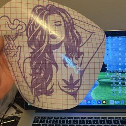 Lady window decal sticker