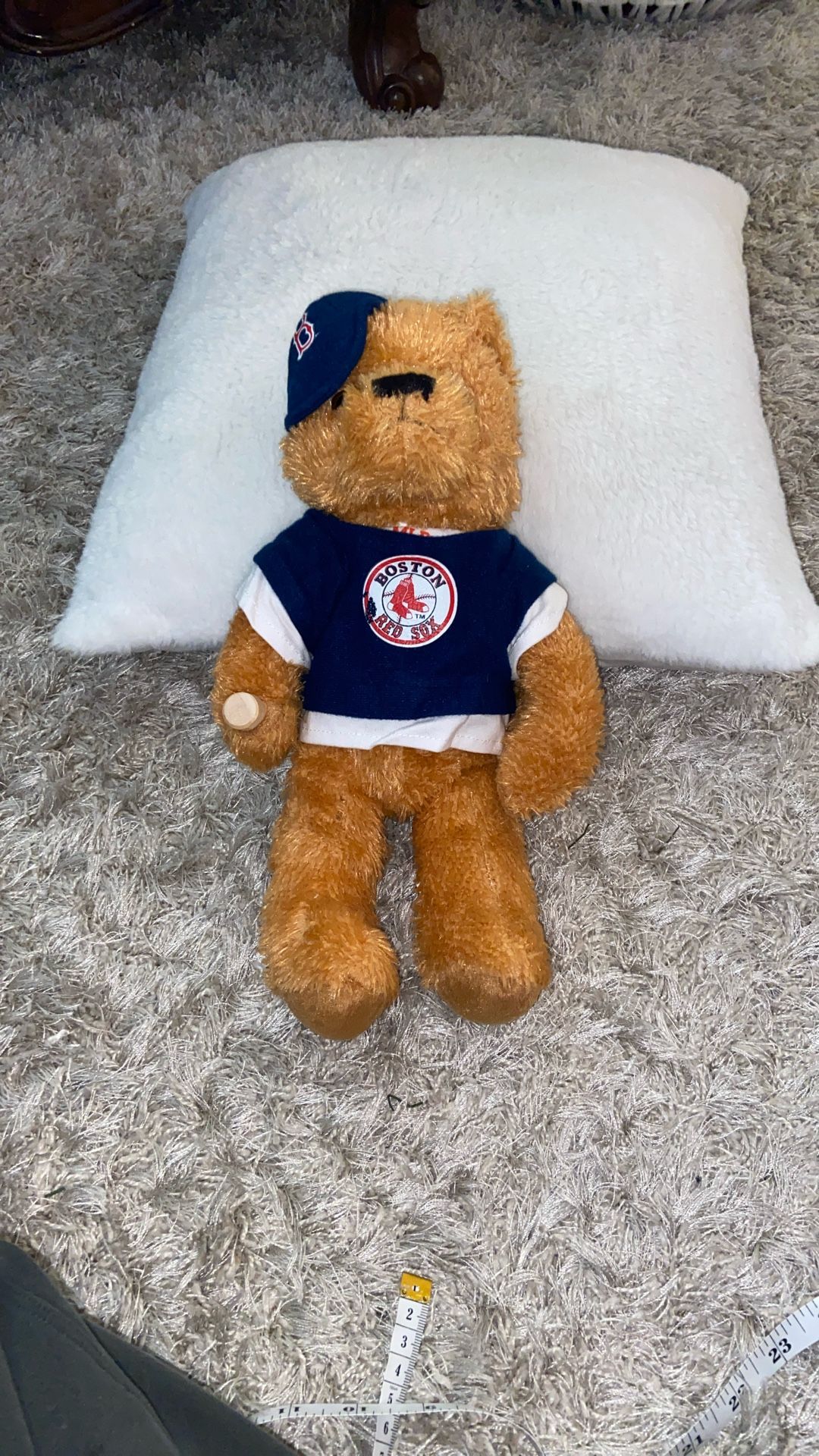 A Build-A-Bear Boston Red Sox Teddy Bear. Stuffed Animal.