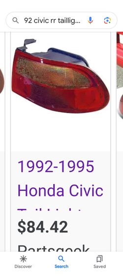 92-95 Civic Right Taillight