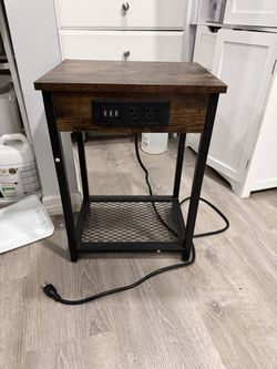 Nightstand with charging ports