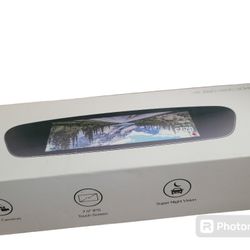 Car Mirror With Front And Back Up Camera 