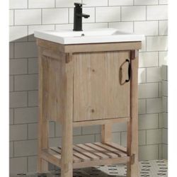 18” SOLID WOOD 🪵 BATHROOM VANITY NEW