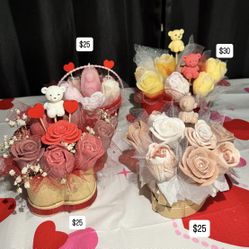 Valentine’s Day Candles / Bear / Roses 