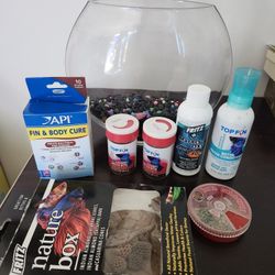 Glass Betta Fish Tank Kit – With Food and Supplies
