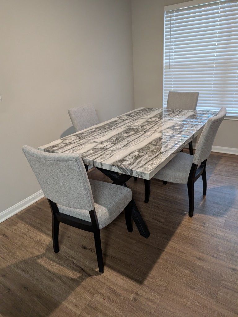 Marble Table Top Dining Set - Atlanta Same Day Delivery 
