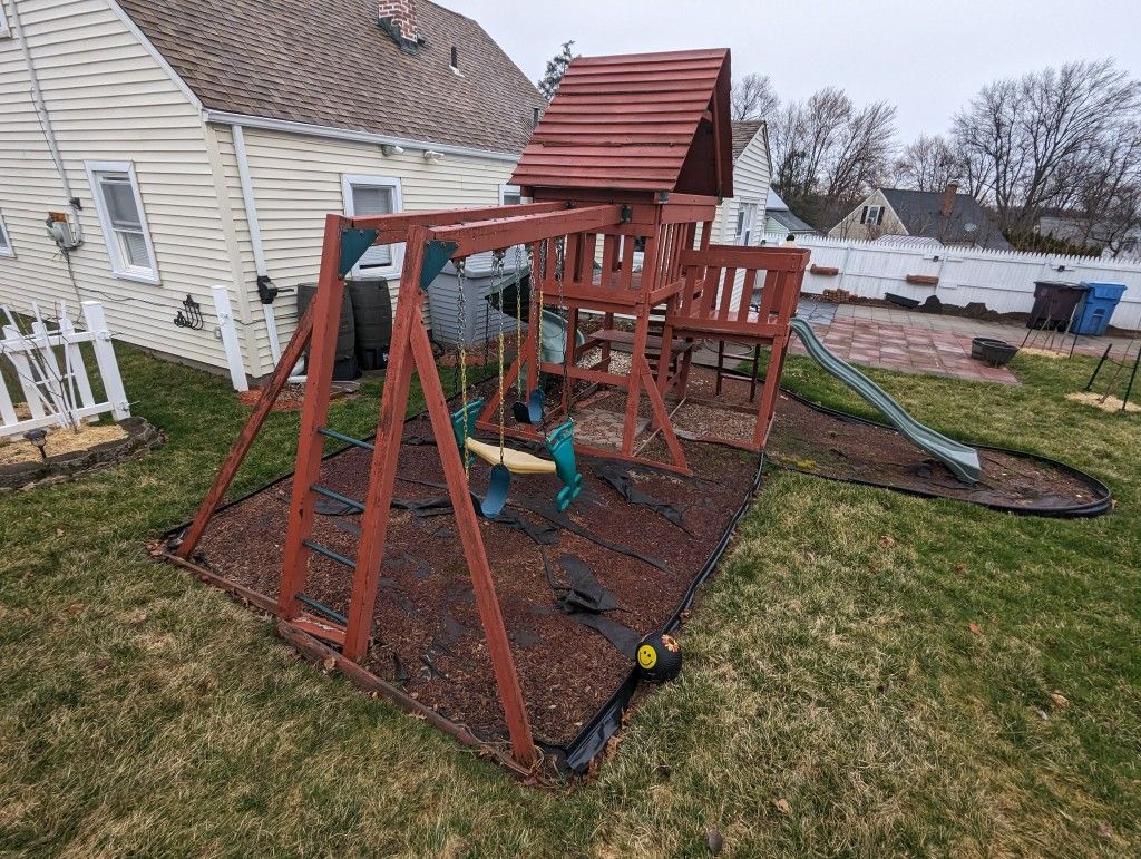 Solid Wood Swing Set