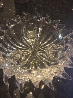 Vintage unusual large cut glass