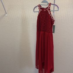 New Size 12 Juniors Girls Dressy Red Dress