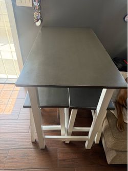 Dinning table  bench and 2 seats