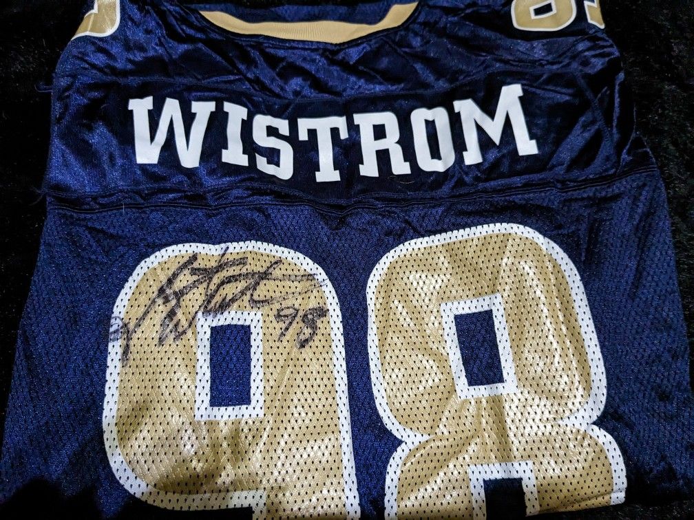 Signed Rams Wistrom Jersey