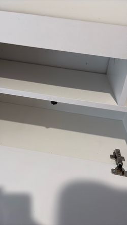White Wall Cabinet with Shelf