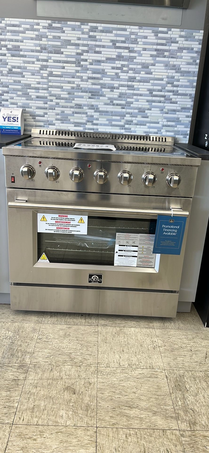 New 36” FORNO Professional Range In Stainless Steel- Financing Available With $10 Down
