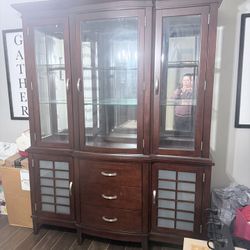 EC CURIO WITH LIGHTS $100 PICKUP HUMBLE 77396