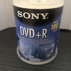 Sony DVD+R 4.7 GB DVDs 100 Disc Pack