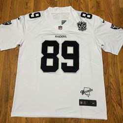 Custom White & Black Las Vegas Raiders Brock Bowers Stitched Jerseys
