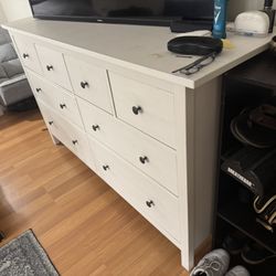 IKEA HEMNES 8 drawer dresser - white stain - solid wood