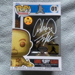 Gabriel Iglesias Fluffy Funko Pop Gold Diamond 1,000 Pcs Signed IN HAND