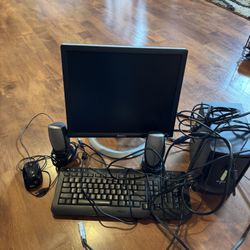 Dell Computer Stuff, Mouse, Keyboard,speakers, Monitor 
