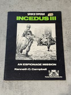Space Opera Vintage RPG Module "Incedus III" (Fantasy Games Unlimited, 1982)