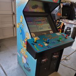 Authenctic Full Size 4 Player Simpsons Arcade Fully Working With Upgrades