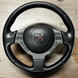 OEM 2012 Nissan GT-R Steering Wheel with SRS Air Bag