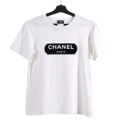 CHANEL BLACK LOGO UNIFORM T-SHIRT