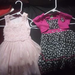 Toddler Girls Dresses Size 4 (Lot Of 2)
