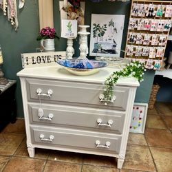 Grey and White Dresser