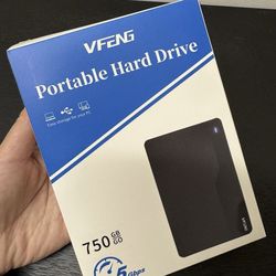 750GB Portable External Hard Drive VFENG - USB 3.0 Hard Drive/Game Drive - New