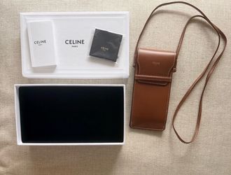 Celine Leather Phone Case with Strap with Box Set
